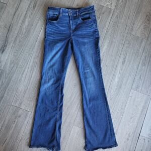 American Eagle Artist Flare Jeans Women’s 12L Dark Wash High Rise Stretch